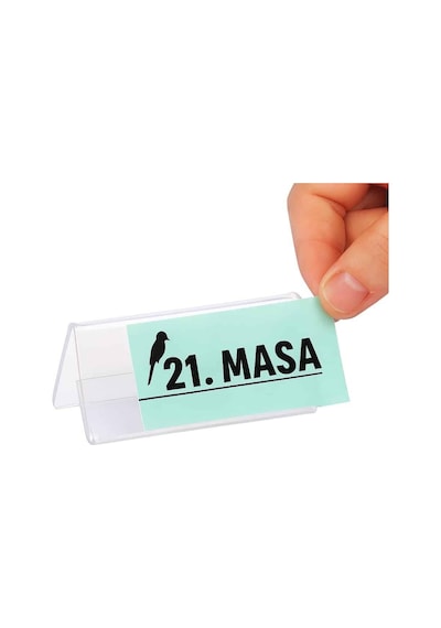 A Tipi Yatay Pleksi Föylük 6x3cm 100li Paket Şeffaf