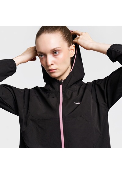 Lescon 26b-2012 Kadın Koşu Fermuarlı Siyah Kapüşonlu Sweatshirt