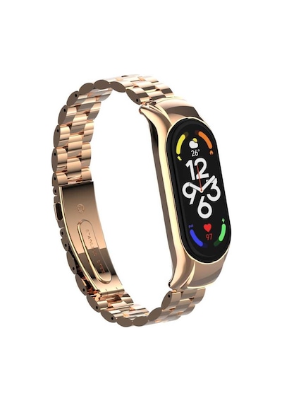 Xiaomi Mi Band 7 Uyumlu Krd-04 Metal Nrtk Kordon-gold