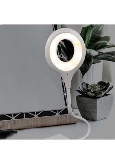 Portatif Akrobatik 20 Smd Ledli Usb Gece Kitap Okuma Çalışma Lambası Powerbank Uyumlu