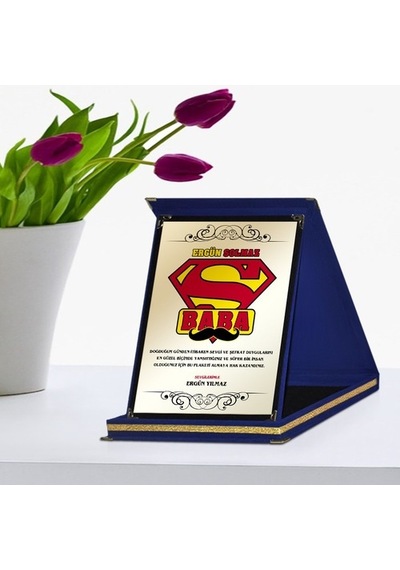 Kişiye Özel Lacivert Plaket (Babalar Günü Temalı) 8