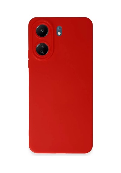 Xiaomi Redmi 13c Uyumlu Kılıf Nano İçi Kadife Silikon - Kırmızı