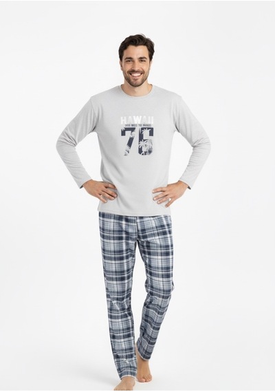 Free Beka Uzun Kollu Ekose Desenli Altı Kareli Erkek Pijama Takımı Pamuklu Ve Rahat Kumaş Gri Free Beka Uzun Kollu Ekose Desenli Altı Kareli Erkek Pijama Takımı Pamuklu Ve Rahat Kumaş Gri