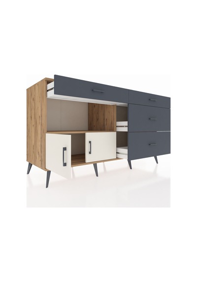 Kronos Konsol Tek Raflı 4 Çekmeceli 2 Kapaklı 176x59x99 Çam-aytaş Çam-aytaşı/antrasit Kronos Konsol Tek Raflı 4 Çekmeceli 2 Kapaklı 176x59x99 Çam-aytaş Çam-aytaşı/antrasit
