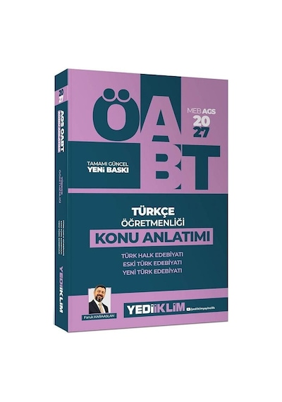 Yediiklim 2027 Öabt Meb-ags Türkçe Öğretmenliği Türk Halk, Yeni Türk, Eski Türk Edebiyatı Konu Anlatımı - Faruk Karaaslan