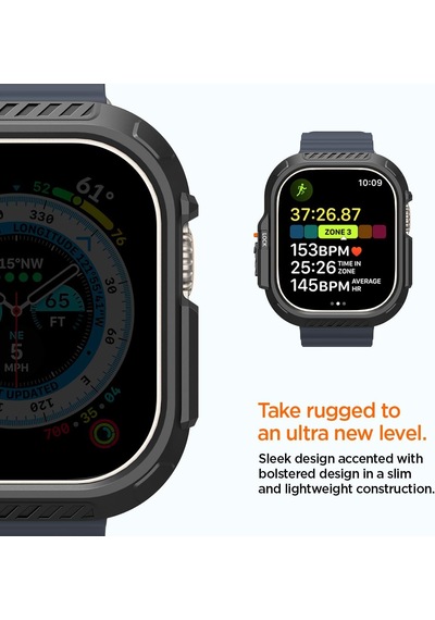 Apple Watch 49mm Ultra 4/3/2/1 İle Uyumlu Kılıf Lock Fit Black - Acs06208 Çok Renkli