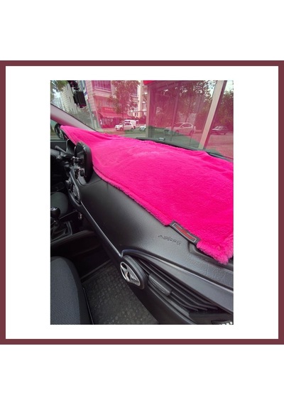 Storeşahin Yumuşak Tüylü Oto Torpido Bagaj Üstü Örtü Peluş Halı Fuşya Pembe 130x40cm Shn0720