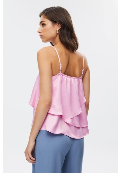 Stella Pulvis Pembe Ipli Bluz Pembe