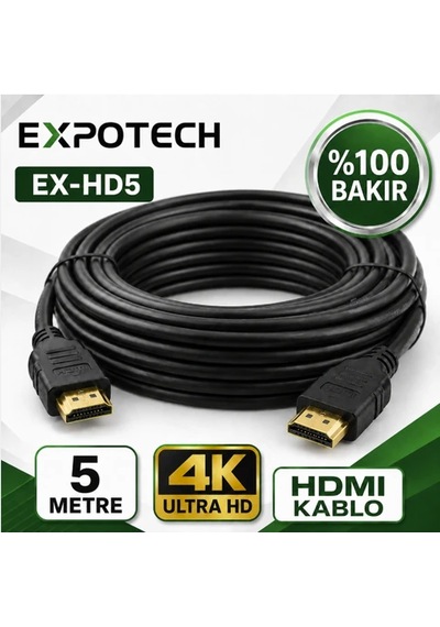 Expotech Ex-hd05 5 Metre 4k Hdmı Görüntü Ve Ses Aktarım Kablosu