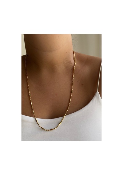 Çelik Gold Topçuk April Zincir Kolye 60 Cm -kararma Yapmaz- Altın