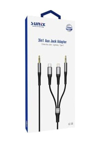 3in1 Aux Jack Adaptör Ac-08
