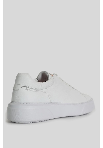Lufian Tommy Erkek Deri Sneaker Ayakkabı Beyaz Beyaz