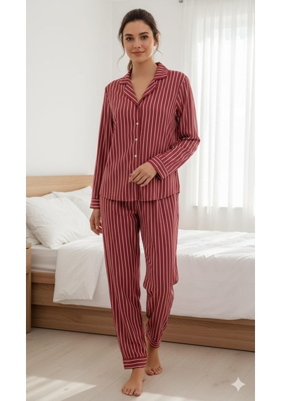 Kadın Pijama Takımı Sude Kırmızı