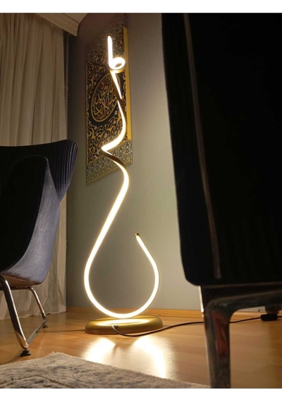 Gold / Home / 120 Cm / Lambader / Alüminyum Gövde / 3 Renk Işık /