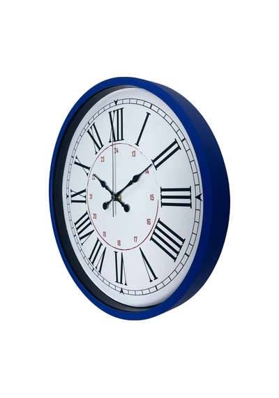 Lacivert 36 Cm Dekoratif Duvar Saati Diğer 03401506