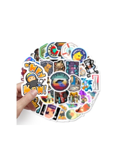 Cajuart 50 Adet Tekrarsız Seyahat Macera Pvc Sticker 06