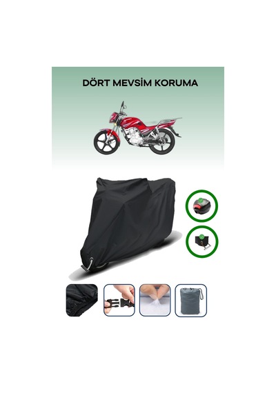Siyah Arka Çanta Ve Kilit Uyumlu Yuki Forza 170 Uyumlu Motor Brandası