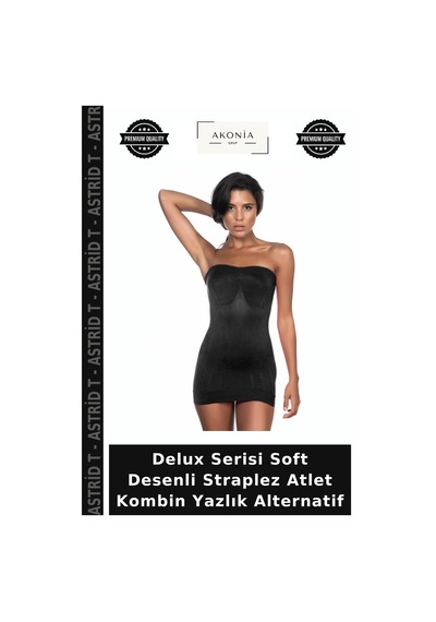 Astrid T Delux Serisi Soft Desenli Straplez Atlet Kombin Yazlık Alternatif Standart