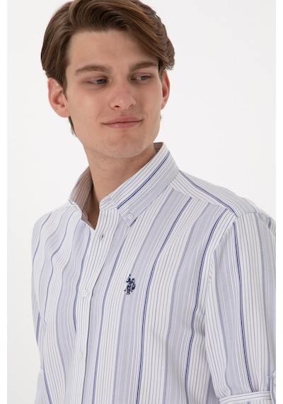U.s. Polo Assn. Erkek Lacivert Gömlek Desenli 50306352-vr033 Lacivert