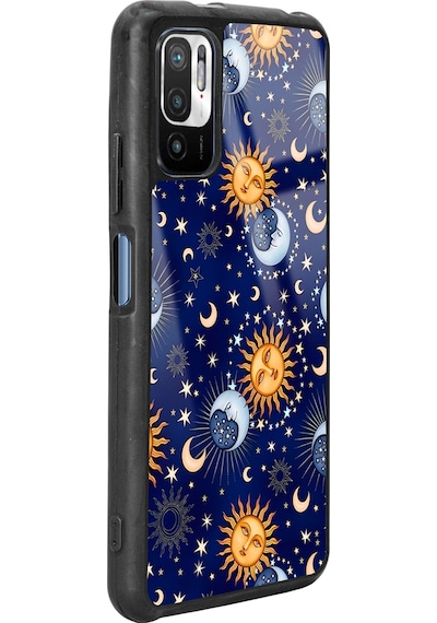 Xiaomi Redmi Note 10 5g Night Tasarımlı Glossy Telefon Kılıfı Siyah