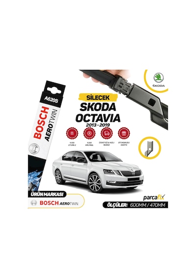 Skoda Octavia Bosch Aerotwin A620S Silecek Seti 2013-2019