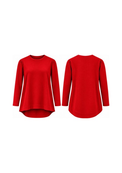 Nuss Basic Triko Rayon Tunik 902 Kırmızı