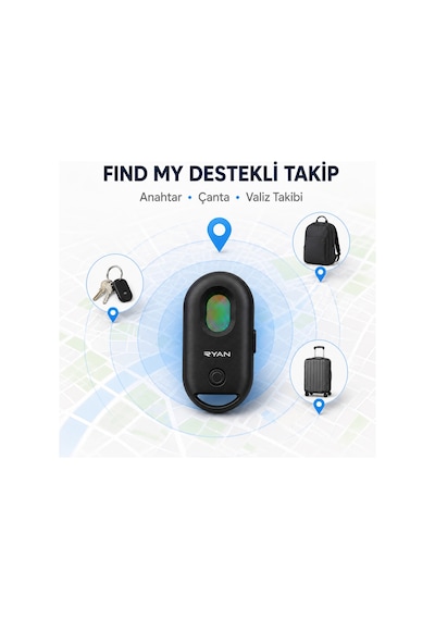 Akıllı Eşya Bulucu Find My Destekli Smart Tag  Dedektörü Anti-loss Konum Takipli