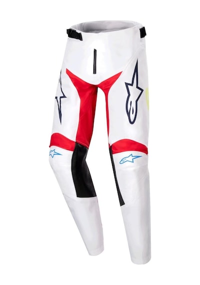Alpinestars Youth Racer Hana Genç Kros Motosiklet Pantolonu Beyaz Kırmızı