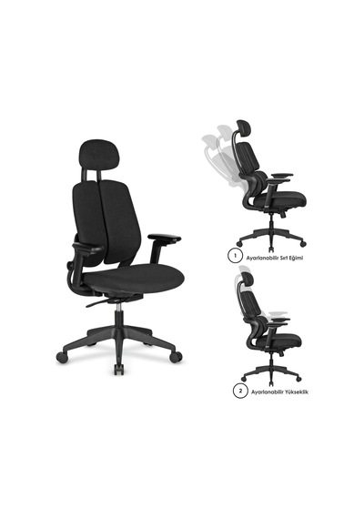 Casella Bonita Döşemeli Yönetici Koltuğu Ofi S Koltuğu Ergonomik, Şık Ve Fonksiyonel Siyah Casella Bonita Döşemeli Yönetici Koltuğu Ofi S Koltuğu Ergonomik, Şık Ve Fonksiyonel Siyah