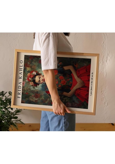 Frida Kahlo Çerçevesiz Poster, Modern Dekoratif Çerçevesiz Poster, Tablo, Fridakahlo, 21 X 30