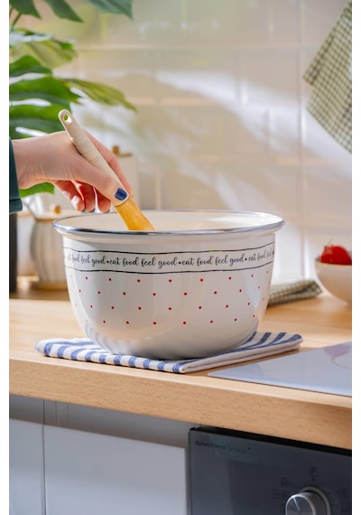 Acar Feel Good Emaye 3 Lü Saklama Ve Karıştırma Kabı Krem