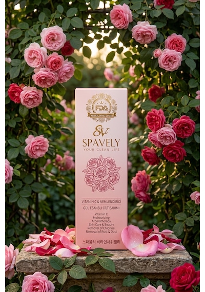 Spavely Duş Filtresi Gül Esanslı - Premium Aromaterapik Klor Ve Kireç Karşıtı, Kokulu, C Vitaminli 200 Ml