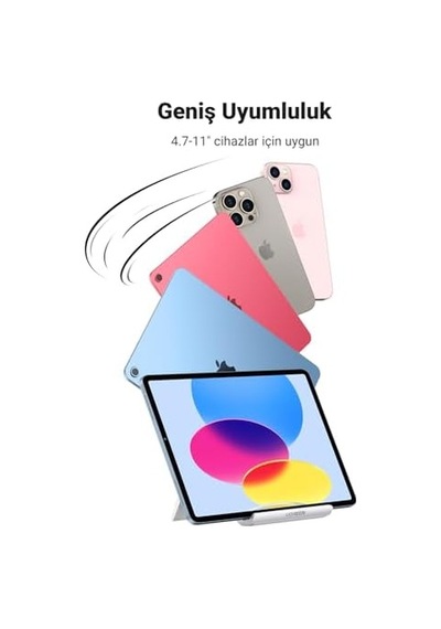 Katlanabilir Tablet Standı İpad Mediapad İle Uyumlu Tablet Tutacağı Surface Galaxy Tab Siyah