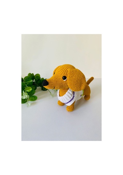 Adenya Sepeti Amigurumi Sosis Köpek Sarı