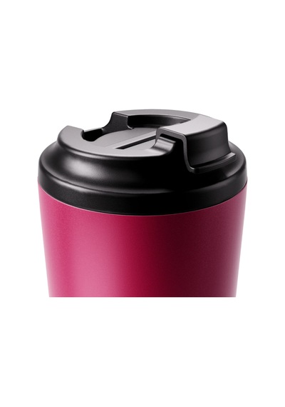 Made By Fressko Grande Boy Paslanmaz Çelik Çift Duvar Yeniden Kullanılabilir Kahve Bardağı, Termos, Yalıtımlı Termal Kupa, 475 Ml Rouge - Canlı Kırmızı Fuşya