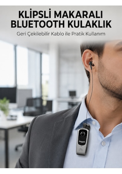 Klipsli Tasarımlı Bluetooth Kulaklık Uzun Pil Ömrü - Lisinya Standart