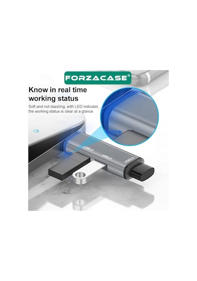 Forzacase Type-c To Usb 3.0 Çoğaltıcı Hub 3in1 Otg Adaptör Fc446