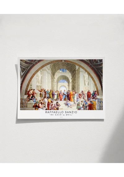 Çerçevesiz Poster Raffaello Sanzio Atina Okulu