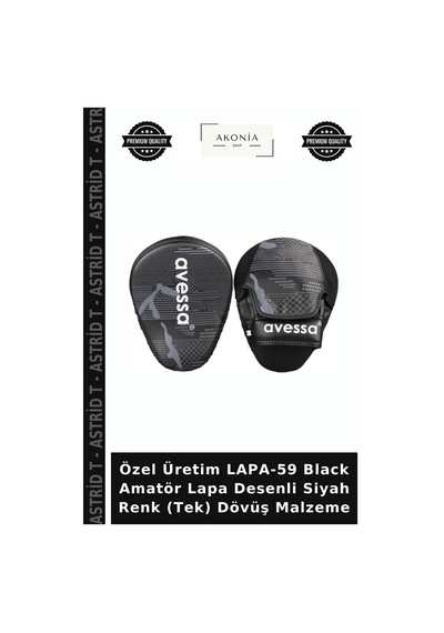 Özel Üretim Lapa-59 Black Amatör Lapa Desenli Siyah Renk Tek Dövüş Malzeme