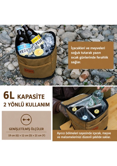 Kingcamp Forgebın S2 Premium Termal Kamp & Piknik Çantası Haki
