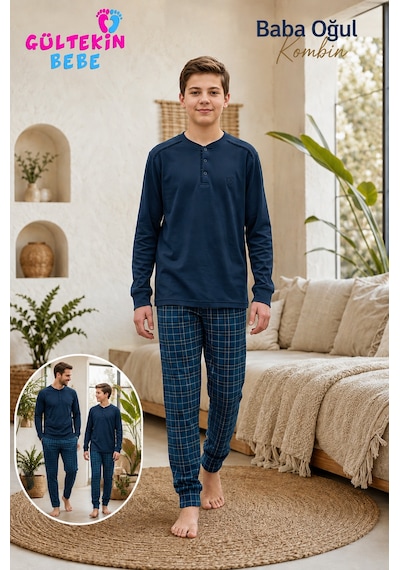 Tarık İnterlok Kumaş Robalı Erkek Pijama Takımı 11-16 Yaş -4431470 - Petrol Mavisi Tarık İnterlok Kumaş Robalı Erkek Pijama Takımı 11-16 Yaş -4431470 - Petrol Mavisi