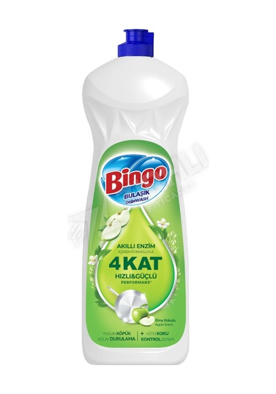 4 Adet Bingo Sıvı Bulaşık Deterjanı Elma 650 Ml