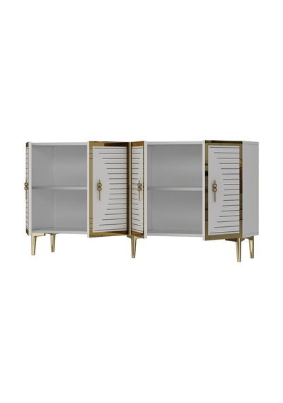 Ka1508bg Tuna Konsol, Tv Sehpası Beyaz-gold 150cm Beyaz - Gold Ka1508bg Tuna Konsol, Tv Sehpası Beyaz-gold 150cm Beyaz - Gold