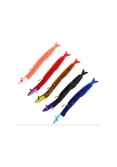 Profisher 5 Renk Silikon Yapay Metal Kafalı Yem 12.5 CM 13.9 G