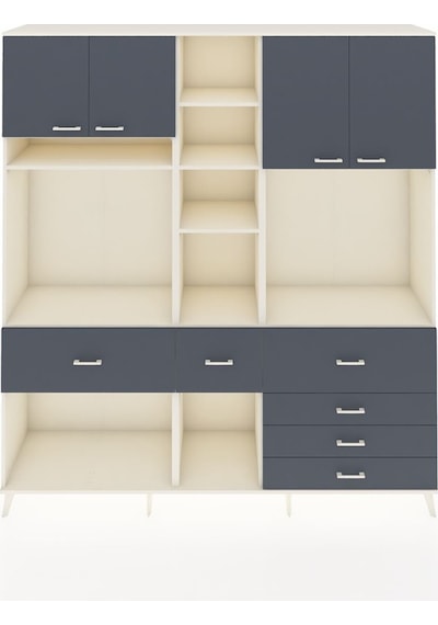 Hyperion Dolap 11 Raflı 6 Çekmeceli 4 Kapaklı 220x44x243 Aytaşı-antrasit/antrasit Antrasıt/antrasıt Hyperion Dolap 11 Raflı 6 Çekmeceli 4 Kapaklı 220x44x243 Aytaşı-antrasit/antrasit Antrasıt/antrasıt