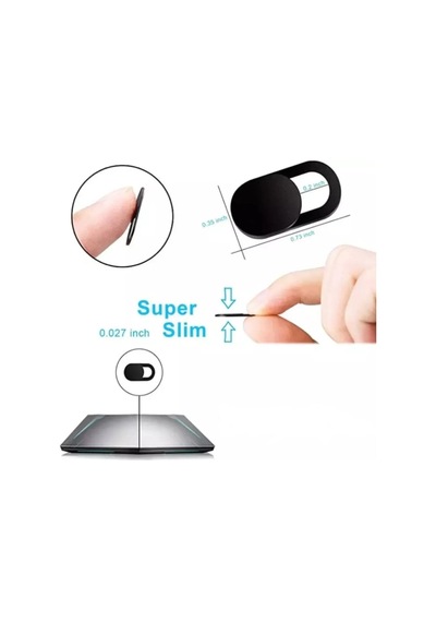 Laptop Tablet Kamera Webcam Kapatıcı Örtücü Sürgülü Kapak 3'lü Siyah
