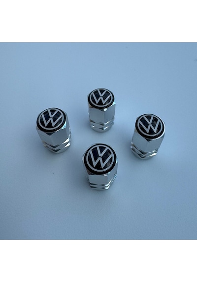 Volkswagen İle Uyumlu Logolu Alüminyum Altıgen Sibop Kapağı Takım
