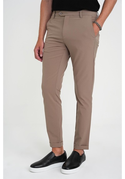 Efor Comfort Fit Beli Lastikli Yan Cep Bej Jogger Pantolon P 1150 Bej
