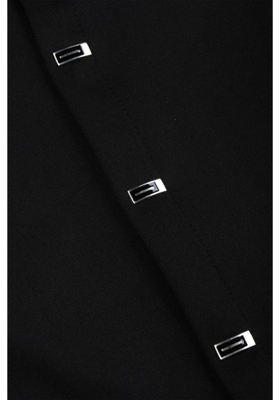 Deepsea Siyah Slim Fit Likralı Kolay Ütülenebilir Gizli Düğmeli Erkek Gömlek 2602614
