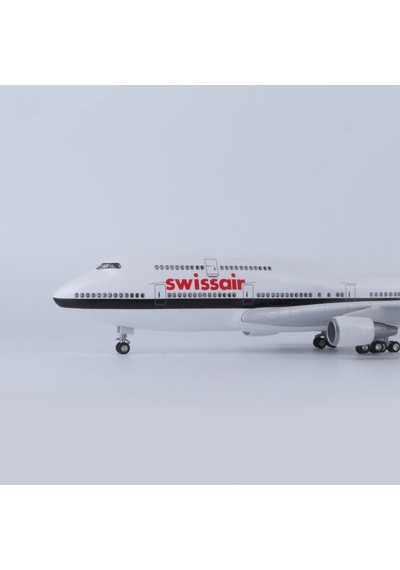 Swiss Air Boeing 747 Yolcu Uçağı Model Uçak 1/160 Ölçek 47cm